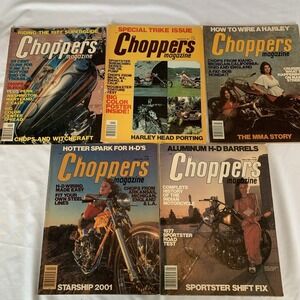 Vtg Choppers Magazines Lot Of 5 January To May 1977 Biker Motorcycles